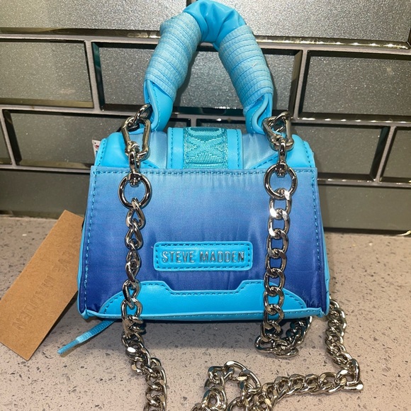 Steve Madden Bdoraa TURQUOISE Flap Top Handle Bag - Picture 2 of 3